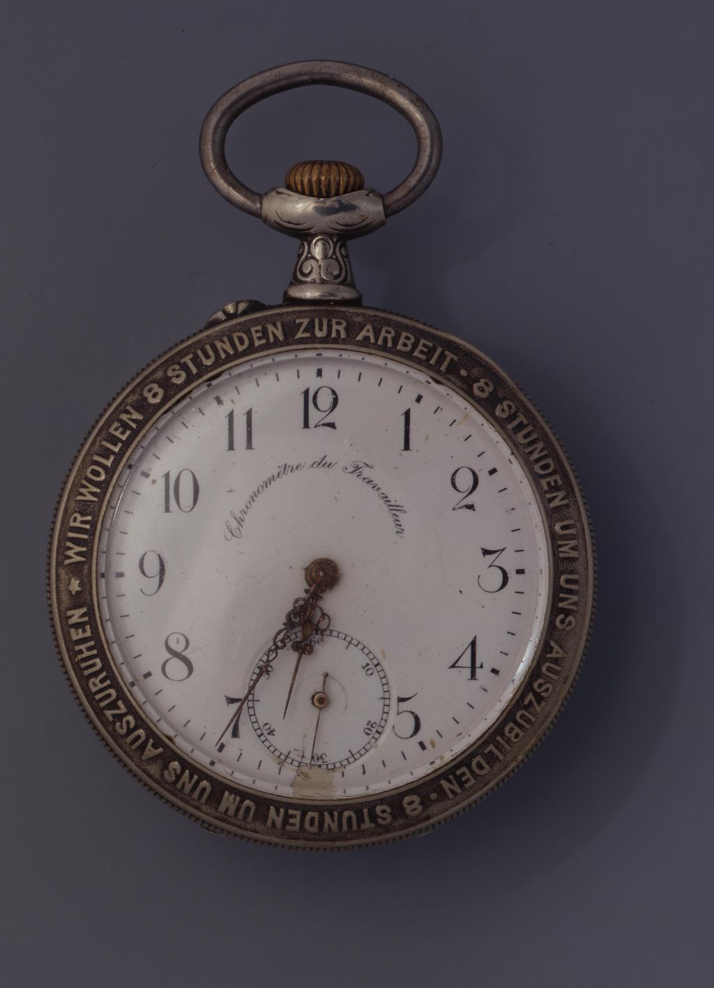 Exponat: Technik: "Arbeiter-Taschenuhr ("8-Stunden-Uhr")", 1889