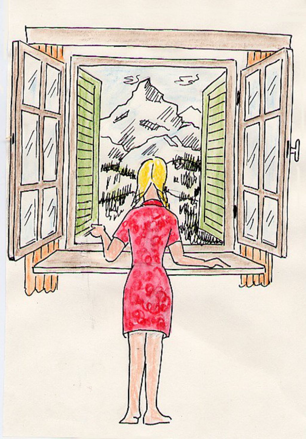 Exponat: Zeichnung: Jutta Schneider in Berchtesgaden