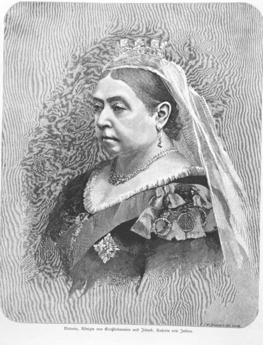 Zeichnung: Königin Victoria, nach 1876