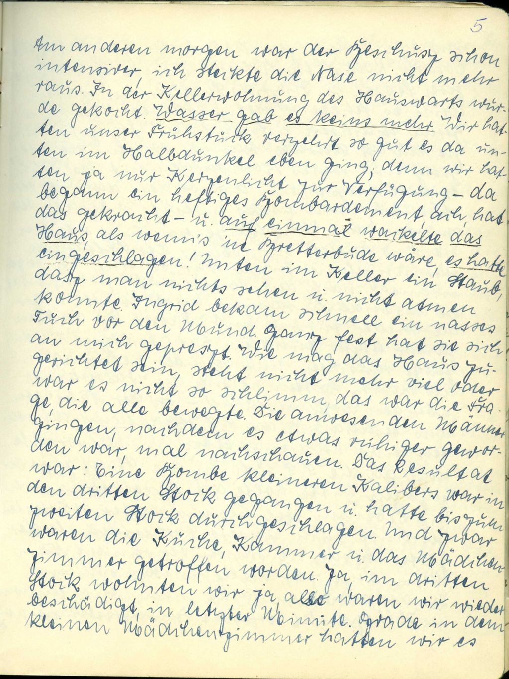 Exponat: Tagebuchaufzeichnungen von Ilse Schier-Weimann, 1945