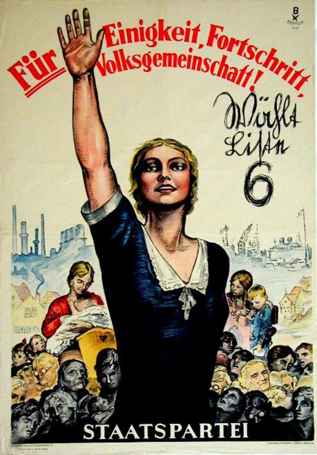 Exponat: Plakat: Staatspartei, 1930