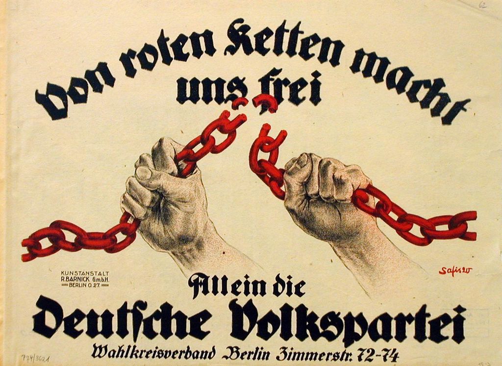 Plakat: Wahlaufruf der DVP, 1920