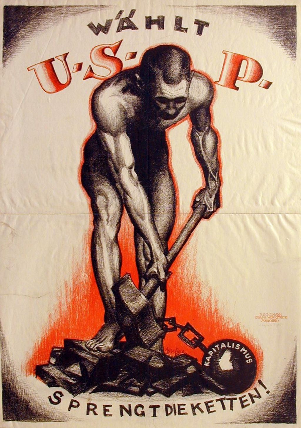 Plakat: Wahlaufruf der USPD, 1919