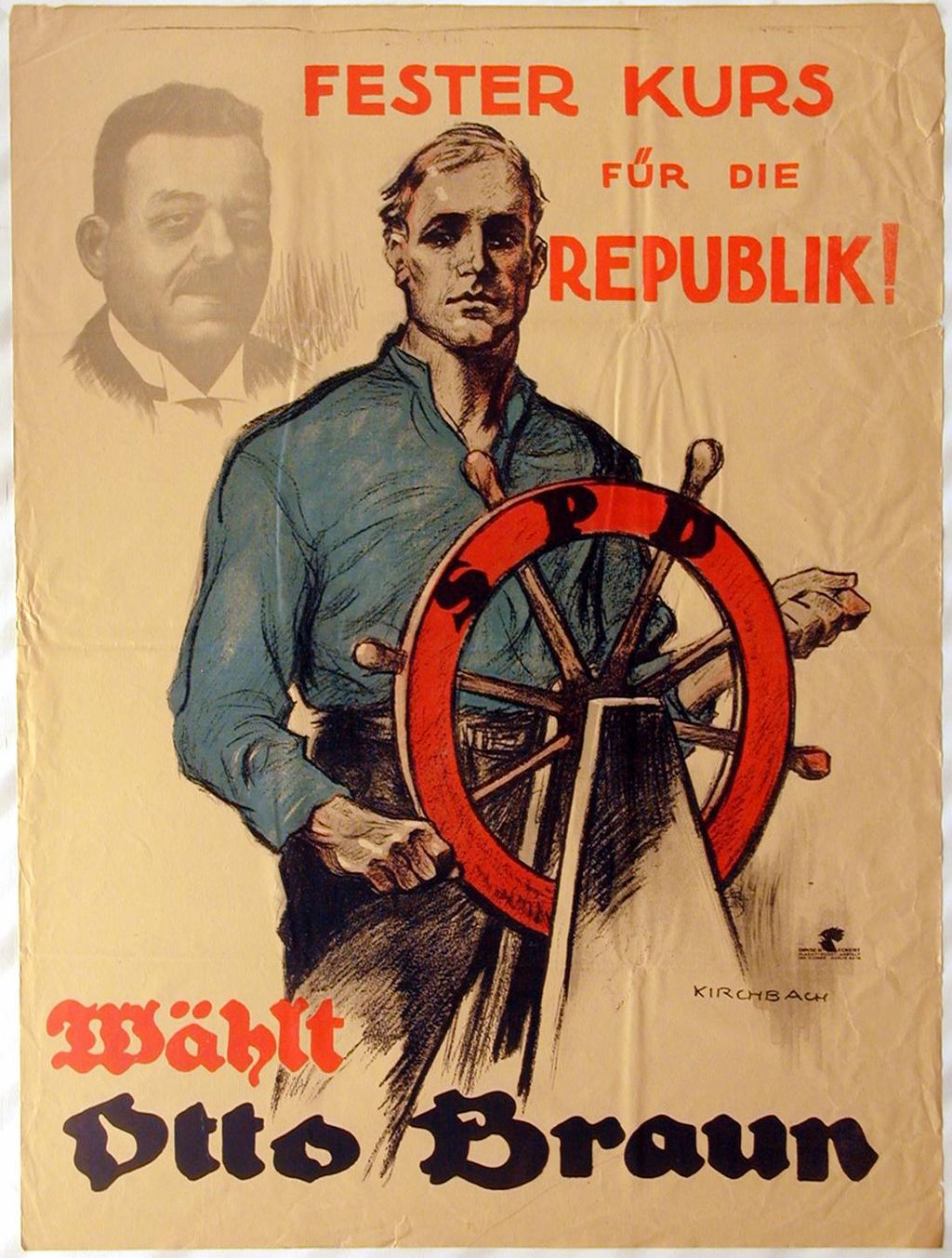 Plakat: Fester Kurs für die Republik!, 1925