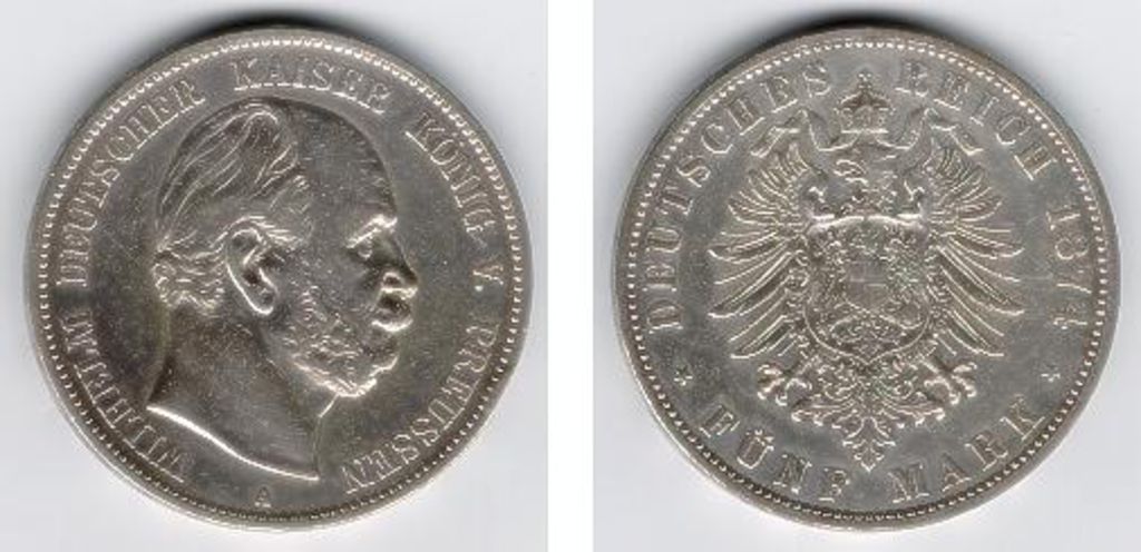Zahlungsmittel: 5 Mark, 1874