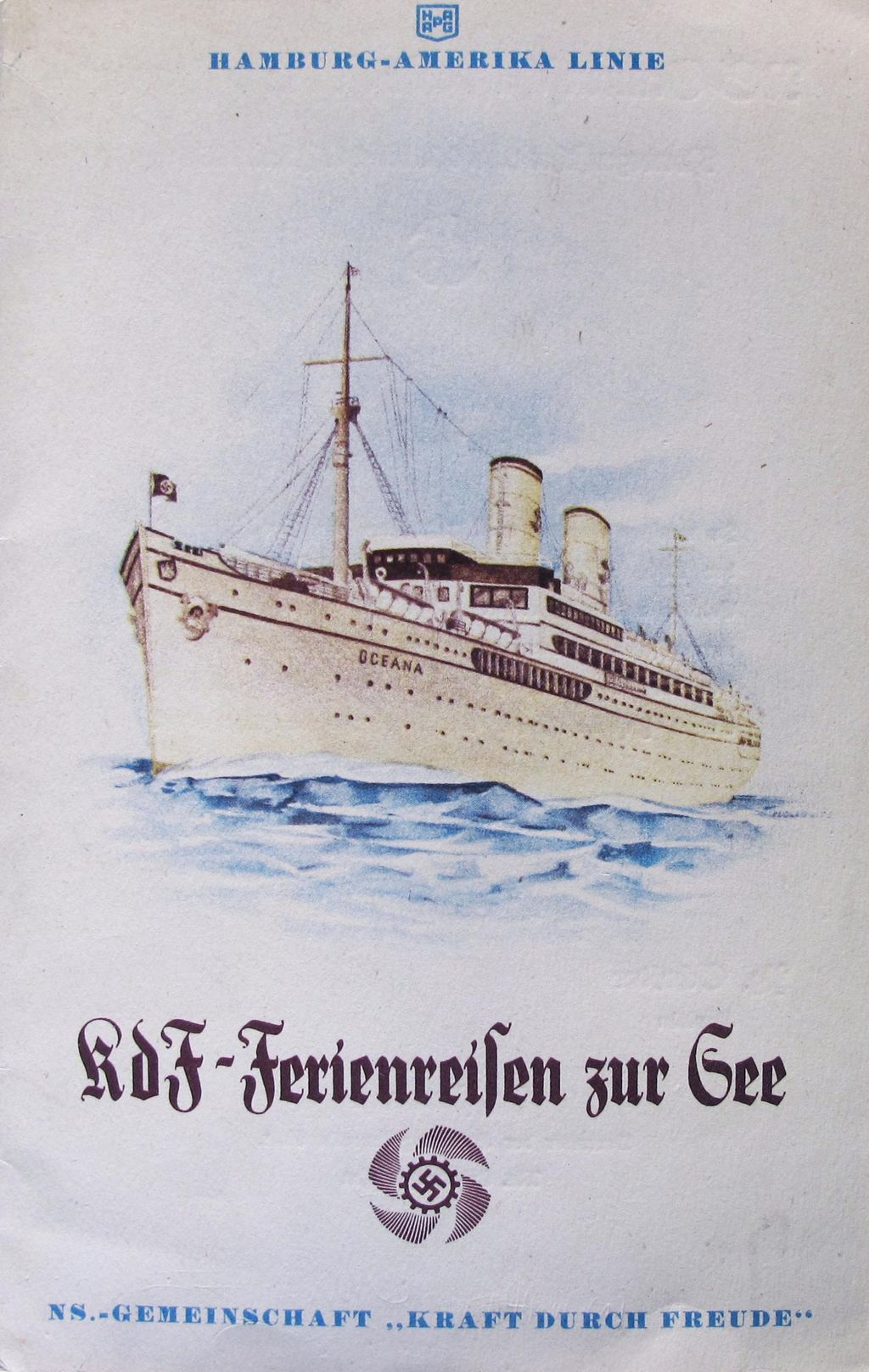 Programm: Ferienreise "Kraft durch Freude", 1938