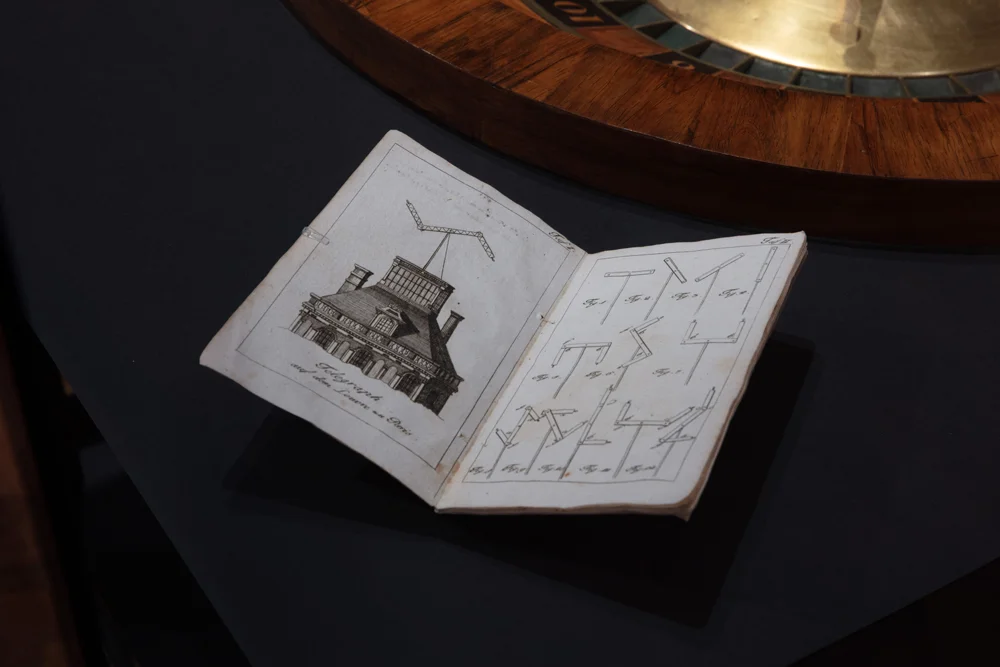 Beschreibung und Abbildung des Telegraphen, oder der neuerfundenen Fernschreibemaschine in Paris, Georg Bullmann, Augsburg, 1795