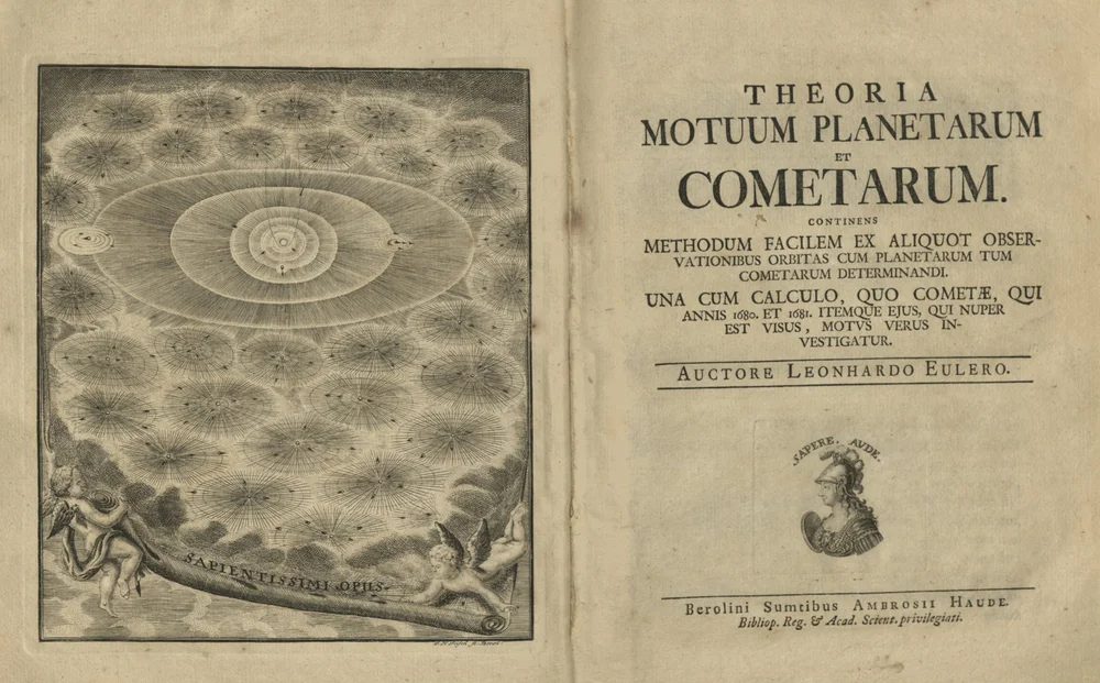 Book Cover: Leonhard Euler: Theoria Motuum Planetarum Et Cometarum, 1744