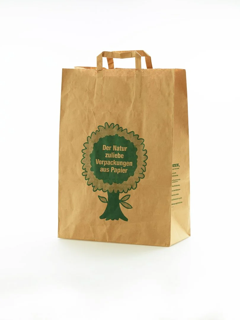 brown Tote bag “For the Love of Nature: paper packaging”, Inv.-Nr. AK 2012/88