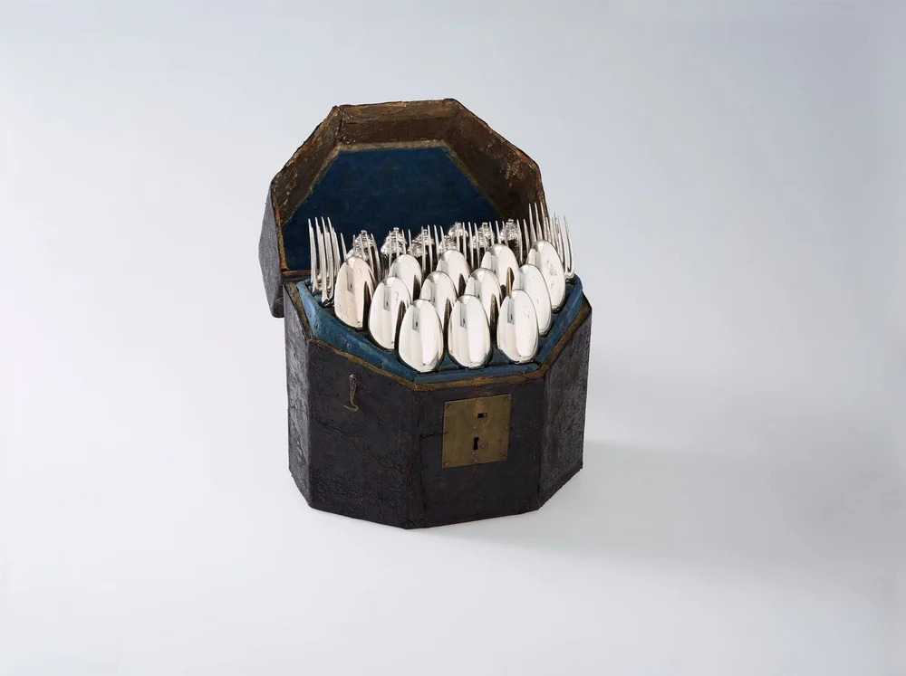 A handcrafted cutlery set for twelve people from the collection of the Dukes of Anhalt