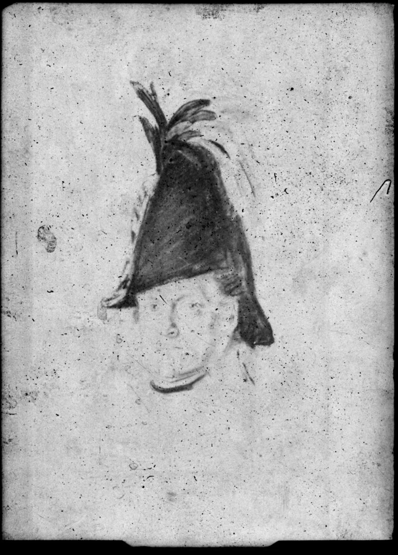 Bei der Abbildung handelt es sich um ein Glasnegativ der Kreide-Bildnisstudie General August Graf Neidhardt von Gneisenau