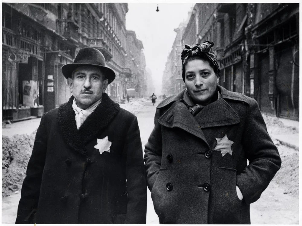 Liberated Jewish couple in Budapest, end of January 1945