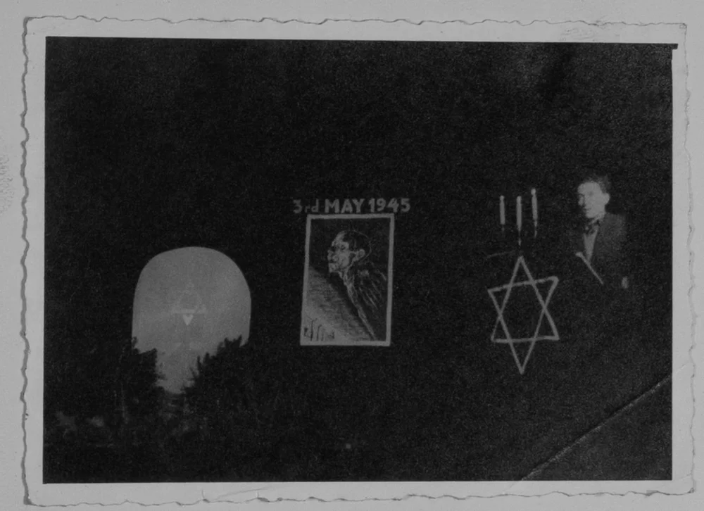 Szapsa Cywier at the memorial service