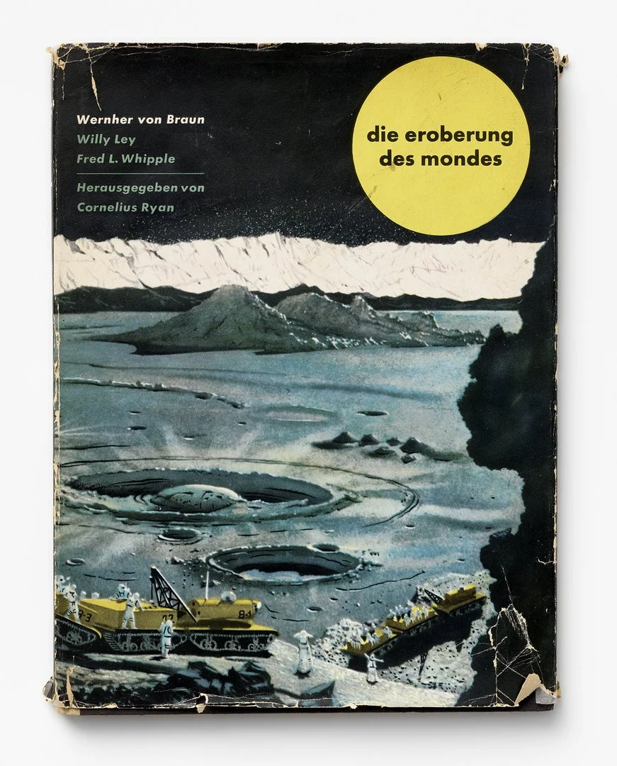 Book cover: Wernher von Braun [u.a.]: Die Eroberung des Mondes, 1954