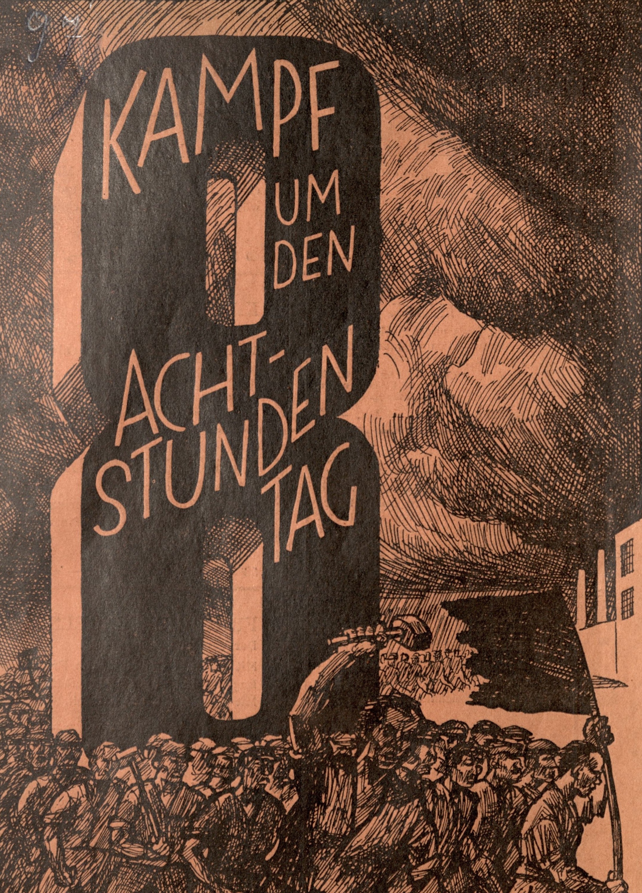 Broschüre "Kampf um den Achtstundentag", 1927
