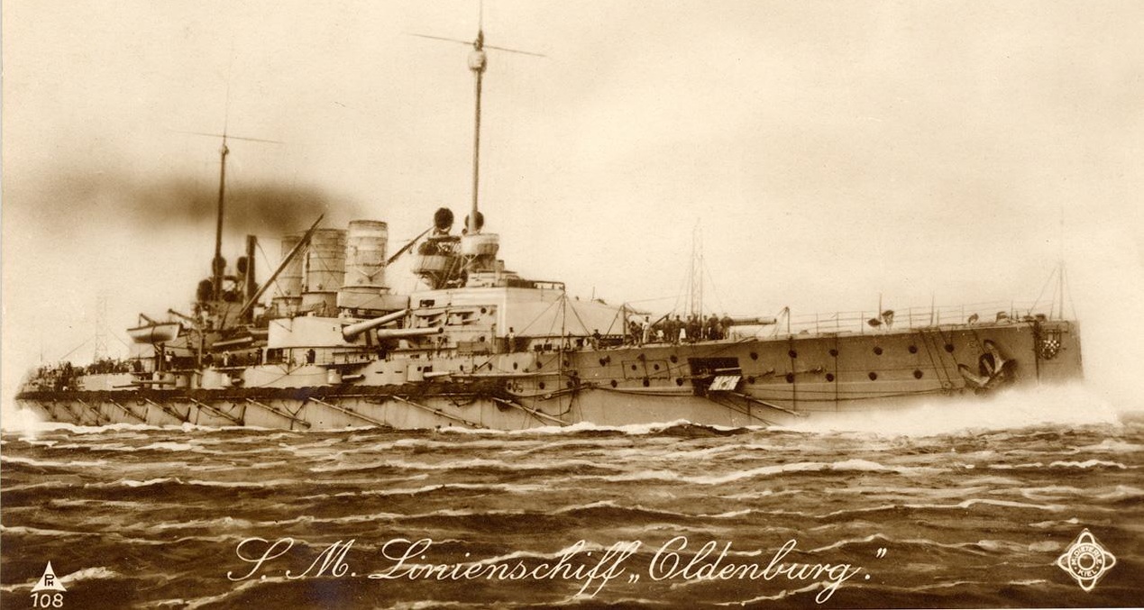 Postkarte des S.M. Linienschiff "Oldenburg", 1913