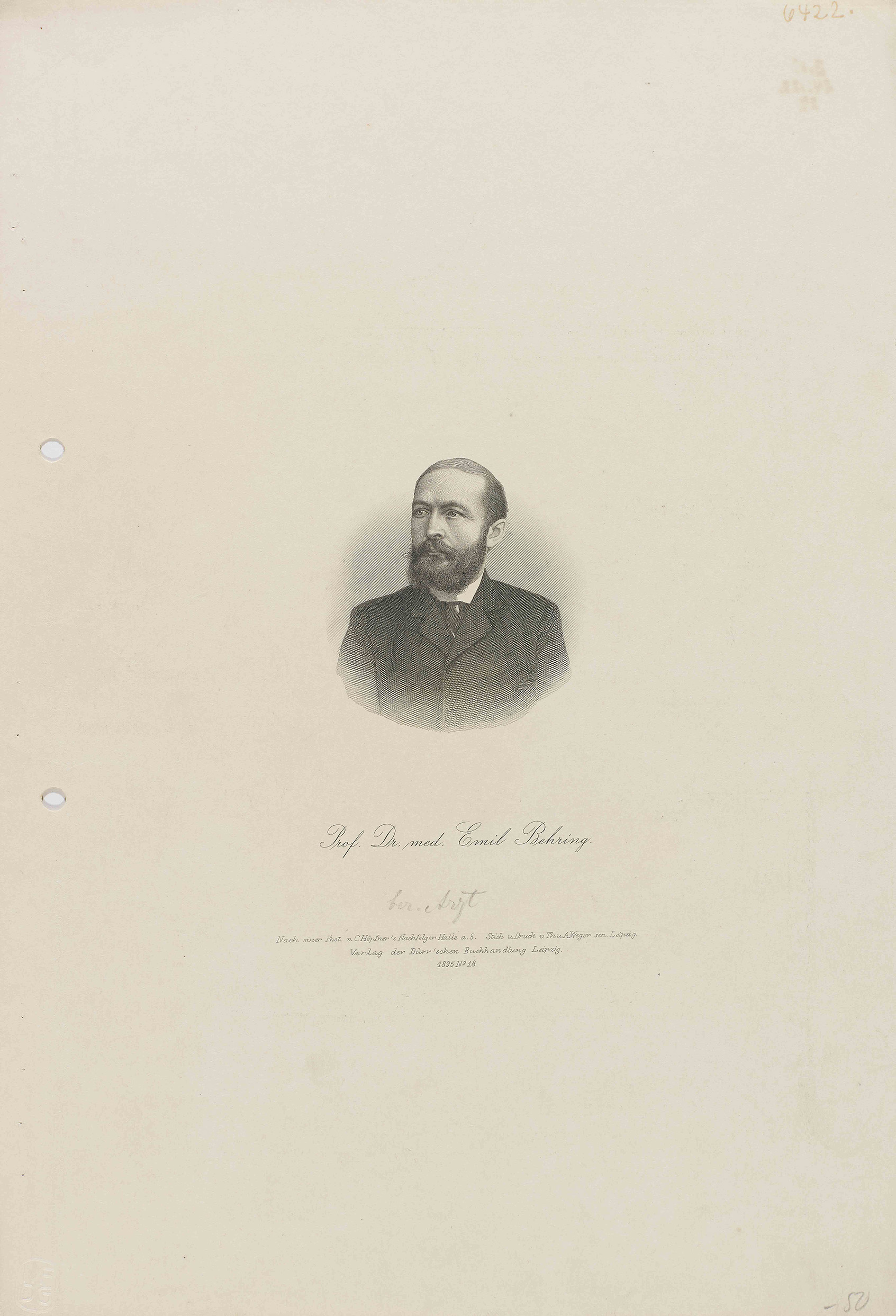 Emil von Behring, 1895