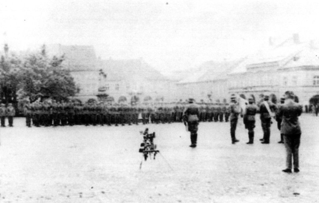 Vereidigung von Werner Brählers Einheit