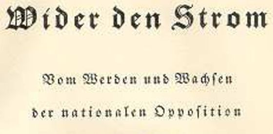 Heinrich Claß: "Wider den Strom. Vom Werden und Wachsen der nationalen Opposition im alten Reich", 1932