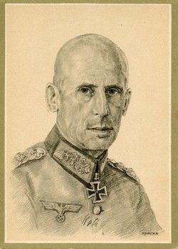 Grafik: Generaloberst Hermann Hoth in Uniform mit Ritterkreuz, nach 1940