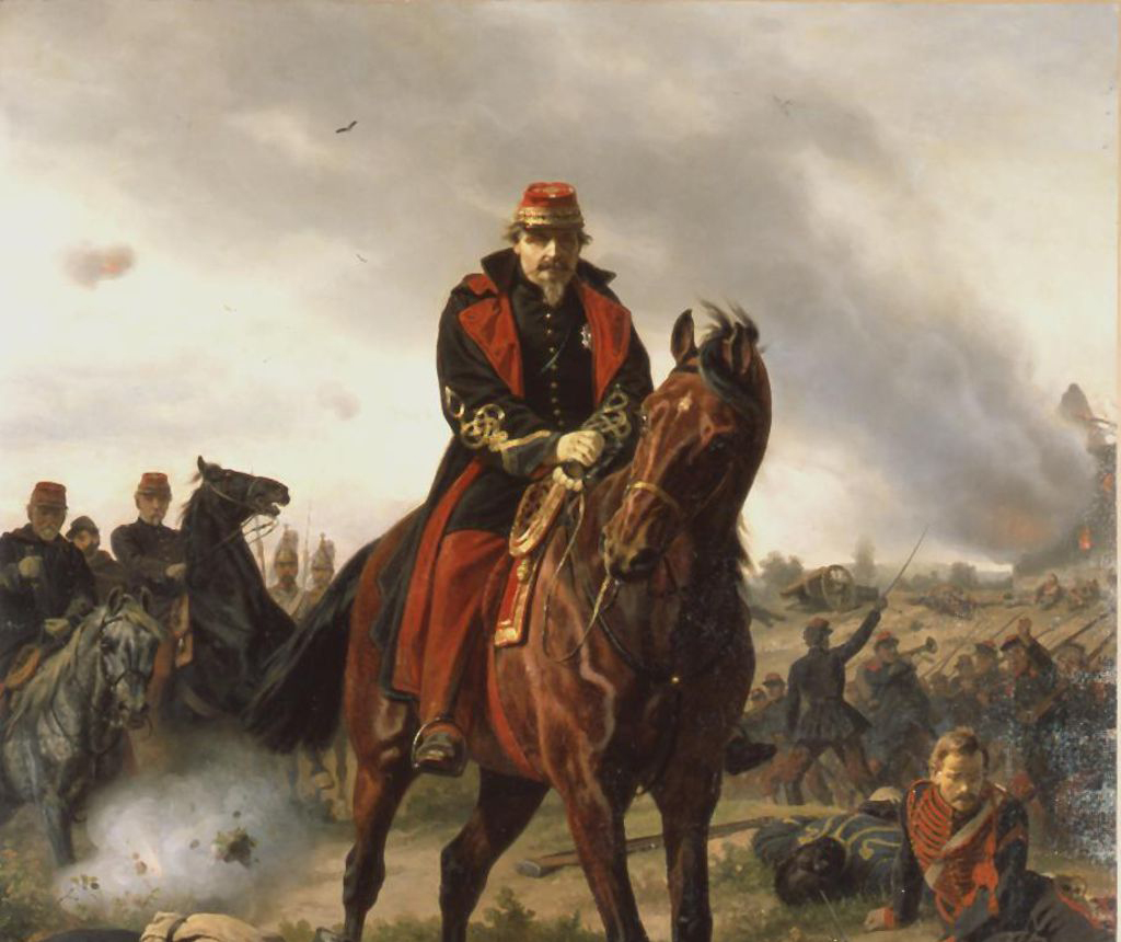 Napoleon III. auf dem Schlachtfeld von Sedan