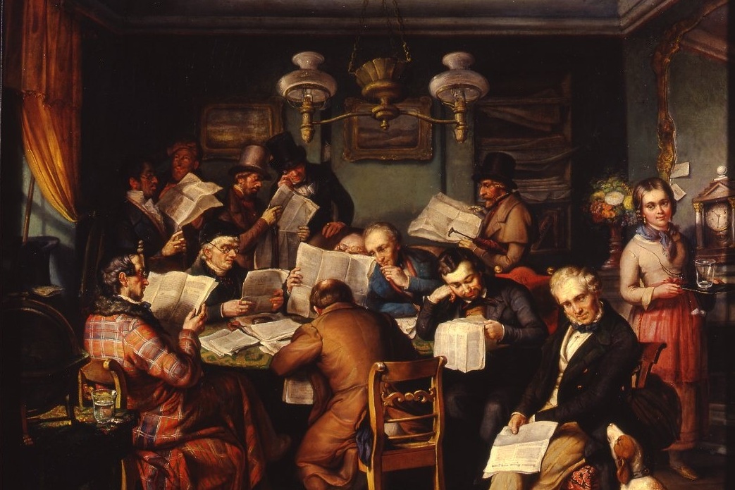 Heinrich Lukas Arnold: "Lesekabinett", um 1840