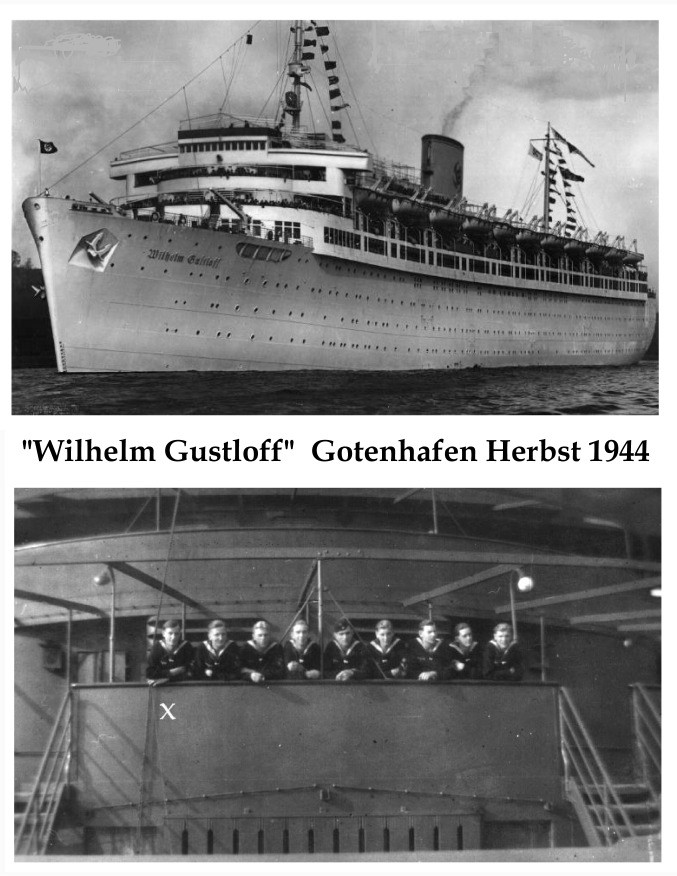 Werner Viehs mit kameraden auf der Wilhelm Gustloff